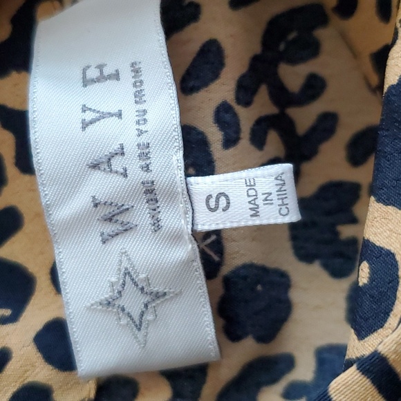 🐆 WAYF Where Are You From Cheetah Print Babydoll Mini Midi Dress - Picture 2 of 5